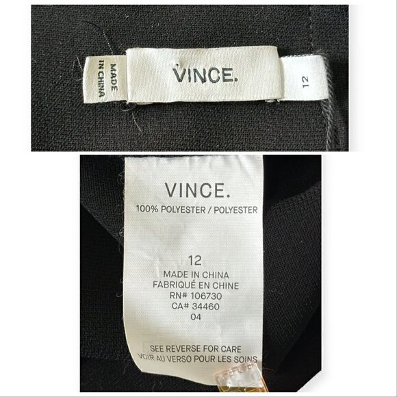 Vince Inverted pleat skirt, Black, Size 12, New - Picture 10 of 12